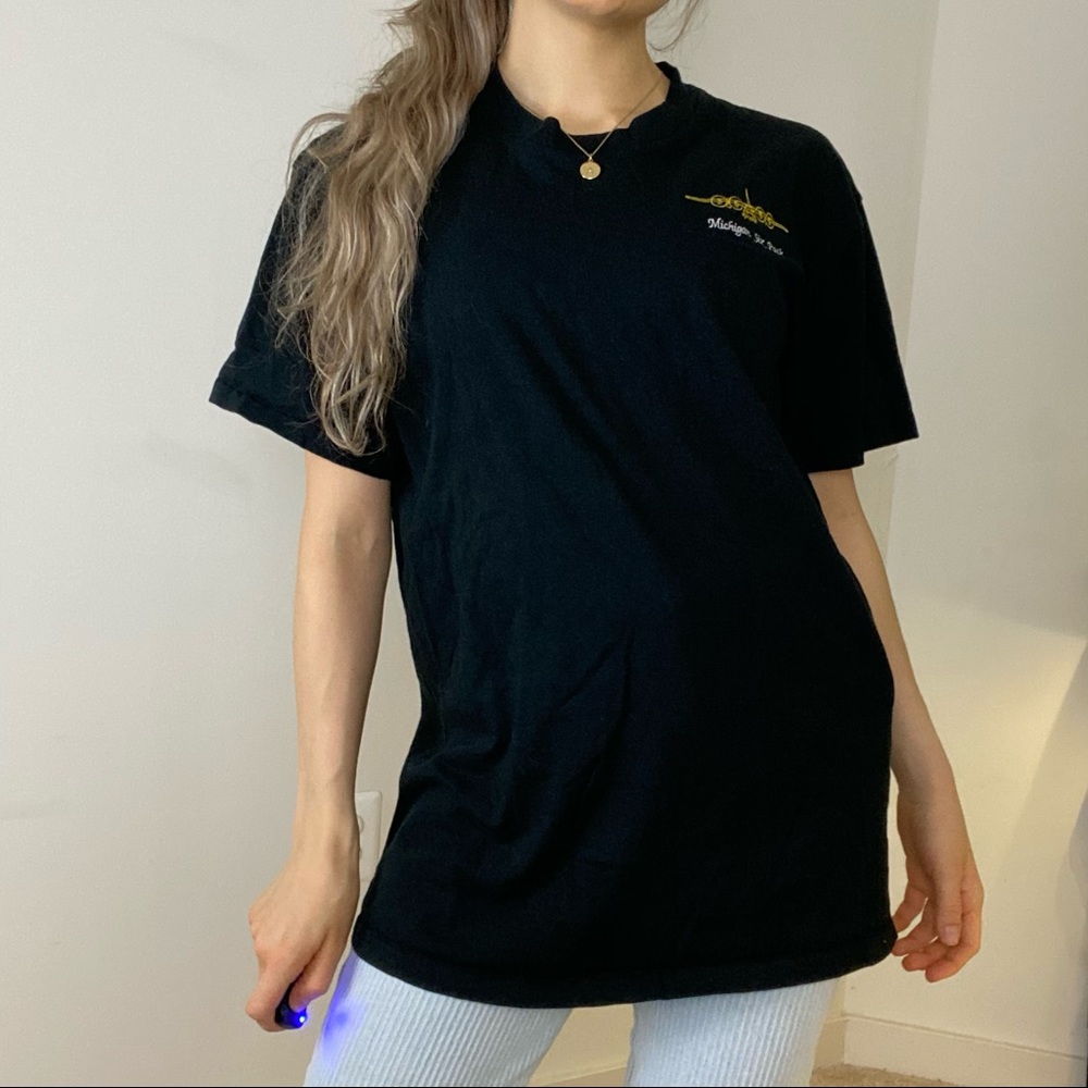 Vintage 80s Michigan 6-Pack Plane Embroidered Tee - Picture 10 of 12